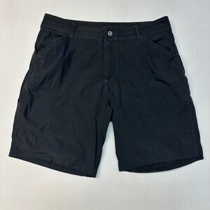 Kuhl Mens Size 38 Black Relaxed Fit Outdoor Cargo Shorts Zipper Pocket